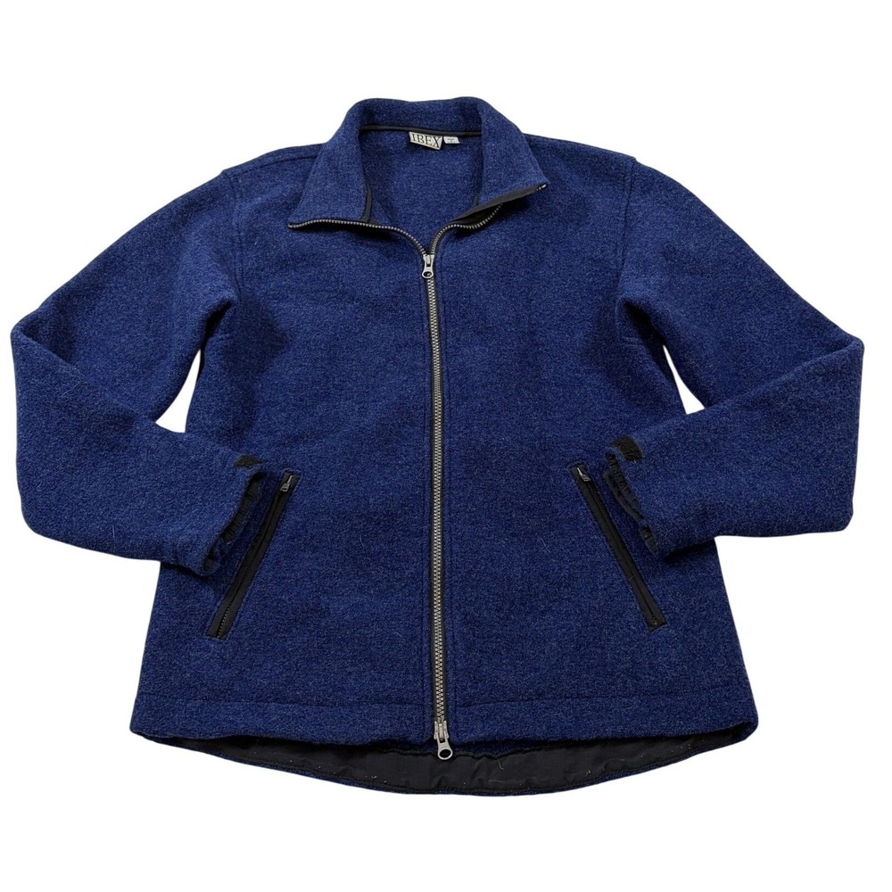 Ibex Vintage Wool Full Zip Jacket Blue Made in USA Small Gorpcore Outdoor Layer